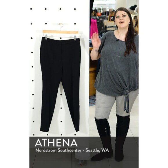 NWT Vince Camuto Women Size 4 4x30.5 Black Textured Skinny Ankle Dress Pants NEW - Picture 9 of 10